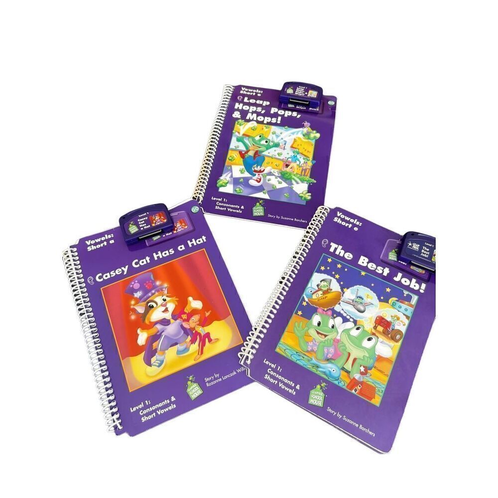 LEAPFROG LEARNING SYSTEM LONG VOWELS  BOOKS LEVEL 1 SET OF 3